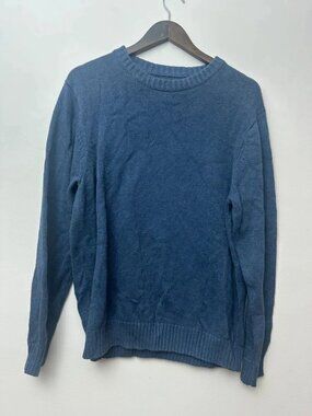 Croft & Barrow Men's Large Dusty Blue Crewneck Knit Pullover Sweater